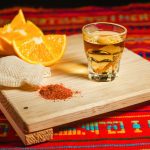 Mezcal,Mexican,Drink,With,Orange,And,Worm,Salt,In,Oaxaca