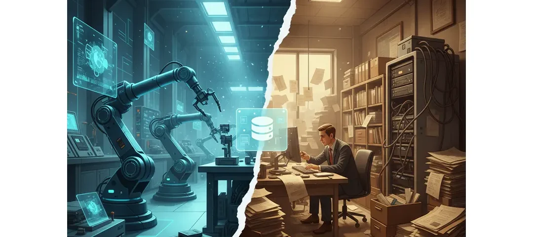 transformación digital en manufactura con automatización documental y flujos de trabajo