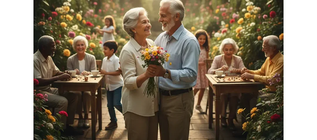 Adulto mayor usando smartphone y respaldo de información digital para proteger fotos y recuerdos familiares