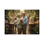 Adulto mayor usando smartphone y respaldo de información digital para proteger fotos y recuerdos familiares