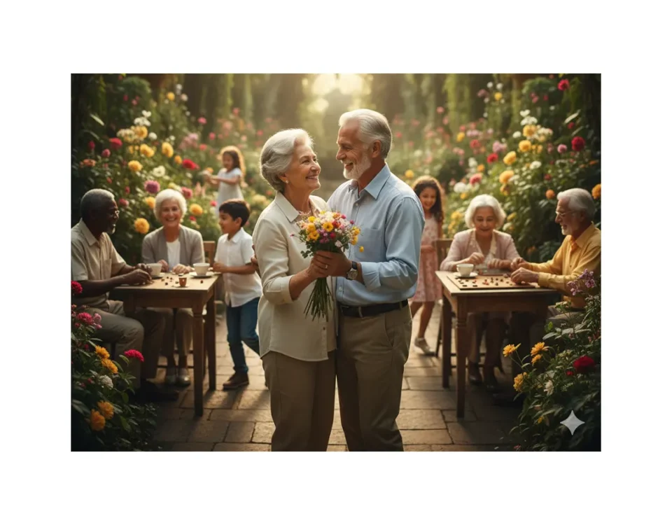 Adulto mayor usando smartphone y respaldo de información digital para proteger fotos y recuerdos familiares