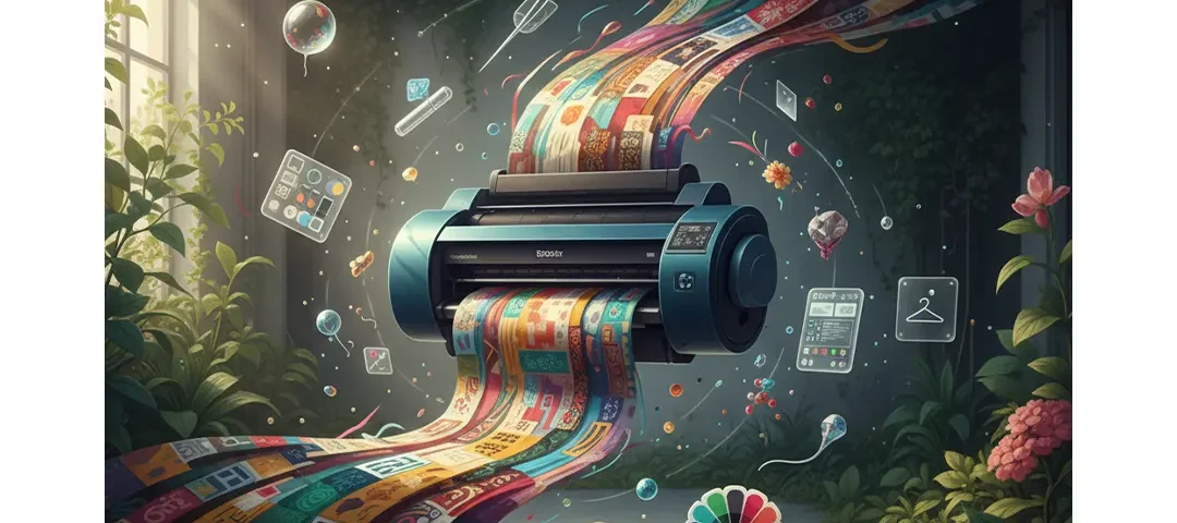 Impresión digital textil de Epson aplicada en telas de algodón y poliéster para producción creativa