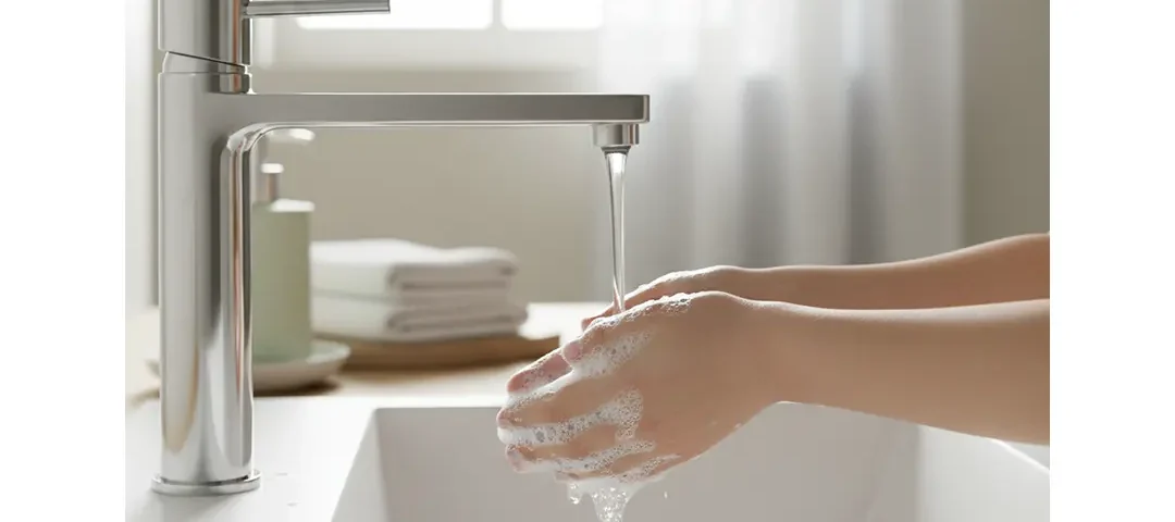 Personas lavándose las manos correctamente durante 40 a 60 segundos