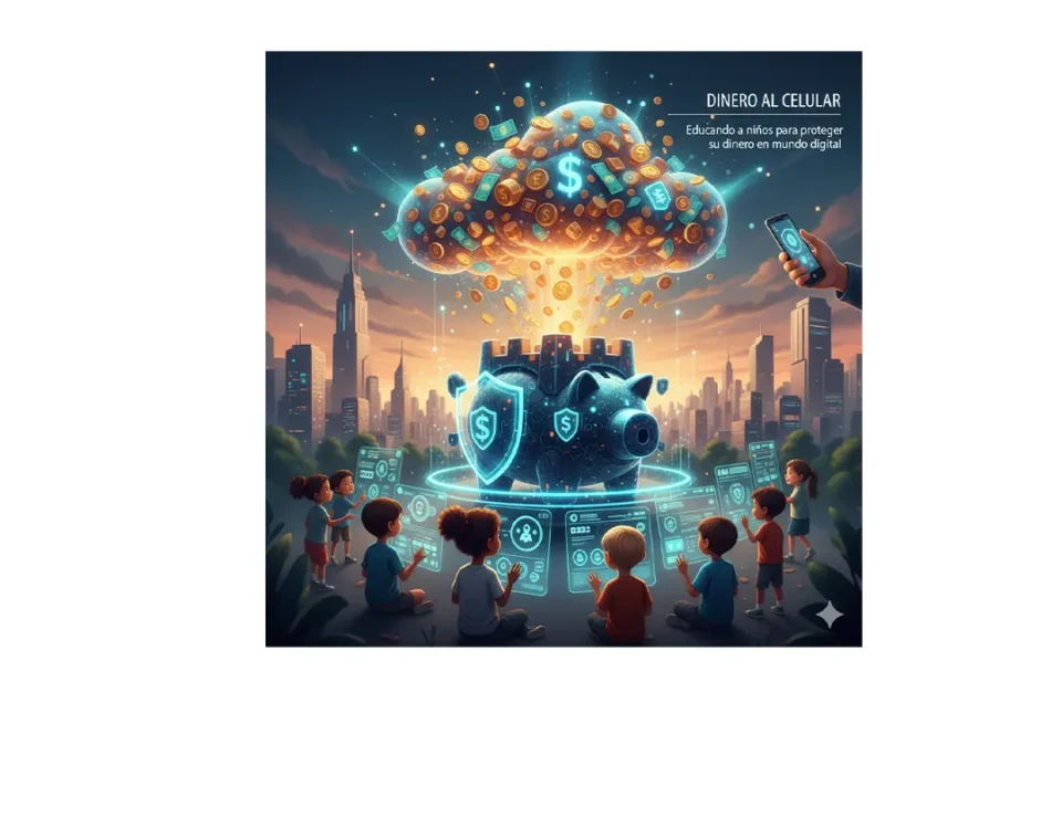 Padres enseñan educación financiera digital a niños para proteger su dinero y sus datos en el entorno digital
