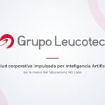 Logo de Grupo Leucotec con el texto Salud corporativa impulsada por Inteligencia Artificial, de la mano del laboratorio N3 Labs