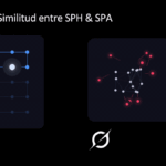 Animación de N3 Labs: el SPA de Copilot, una rejilla ordenada que avanza paso a paso, junto a Bill Gates, y el SPA de Grok, un cúmulo del que escapan chispas erráticas, junto a Elon Musk