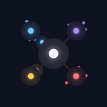 GIF del SPA de Gemini: cuatro cúmulos de colores que envían señales a un núcleo central